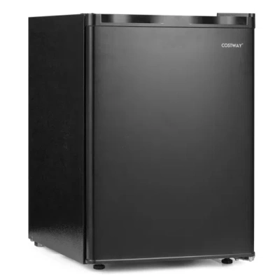 Costway 2.1 Cu. Ft Small Freezer With Reversible Single Door Energy Saving-black In Animal Print