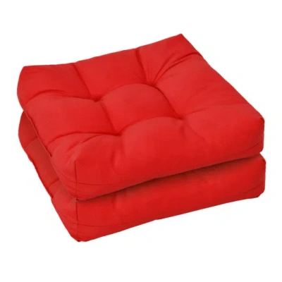 Costway 21 Inch X 21 Inch Patio Chair Seat Cushion Pads For Indoor And Outdoor-red