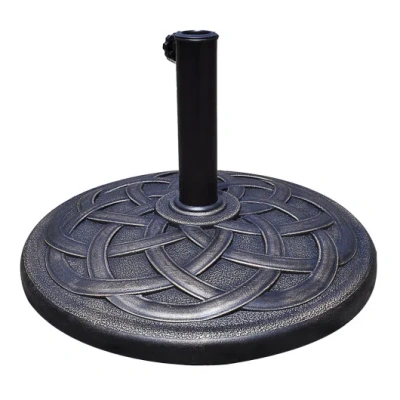 Costway 22 Inch Heavy Duty Round Umbrella Base Stand In Orange