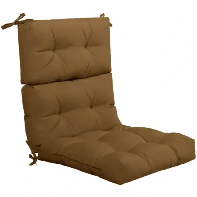 Costway 22 X 44 Inch Tufted Outdoor Patio Chair Seating Pad-brown