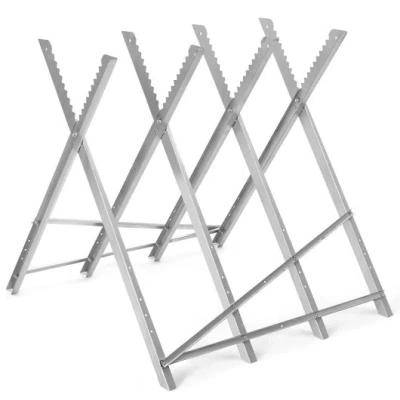 Costway 220 Lbs Heavy Duty Portable Foldable Steel Sawhorse In Multi