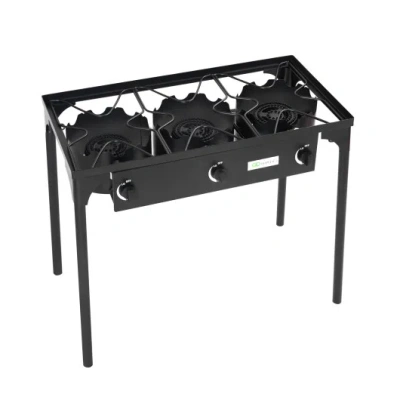 Costway 225000 Btu Portable Propane 3 Burner Gas Cooker In Animal Print