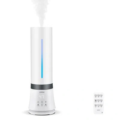 Costway 2.4 Gallons Dual Mist Evaporative With Adjustable Humidistat For 540 Cubic Feet In White