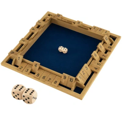Costway 24 Inch Extra-large Shut The Box Game For 2-4 Players In Animal Print