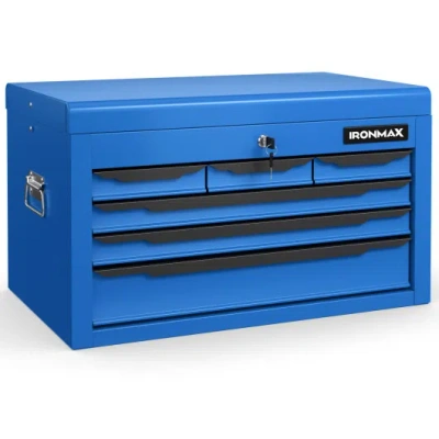 Costway 24 Inch Tool Chest Case With 6 Drawers And Top Storage For Garage Repair Shop & Warehouse-blue