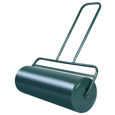 Costway 24 X 13 Inch Tow Lawn Roller Water Filled Metal Push Roller-green