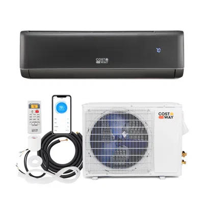 Costway 24000 Btu 21 Seer2 208-230v Mini Split Air Conditioner And Heater Gray Wifi Enabled In Multi