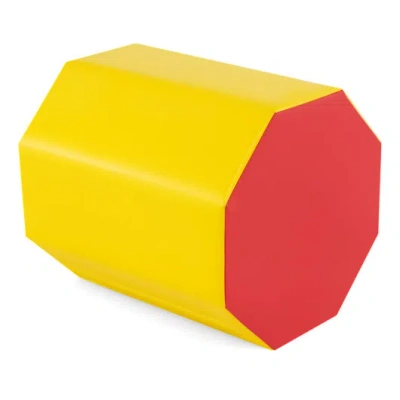 Costway 24.5 Inch X 24.5 Inch Octagon Gymnastics Mat With Waterproof Zippered Cover-yellow In Pink