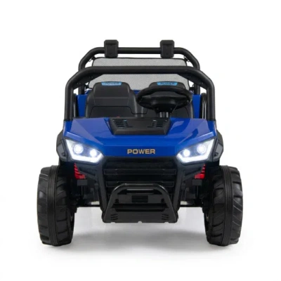 Costway 24v Kids Ride On Dump Truck With Electric Dump Bed, 2-seater 4wd In Black