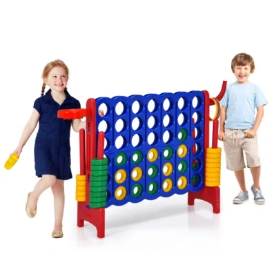Costway 2.5ft 4-to-score Giant Game Set-red In Blue