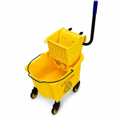 Costway 26 Quart Side Press Wringer Commercial Mop Bucket In Animal Print