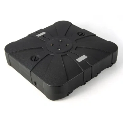 Costway 260 Lbs Offset Patio Umbrella Base With Wheels Sand Water Filled In Black
