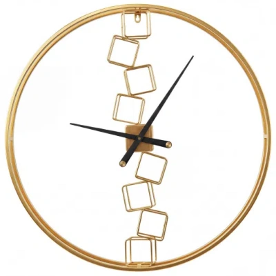 Costway 27 Inch Large Wall Clock For Living Room Bedroom Kitchen-yellow In Brown