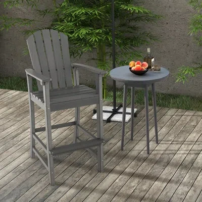 Costway 29" Bar Stool In Gray