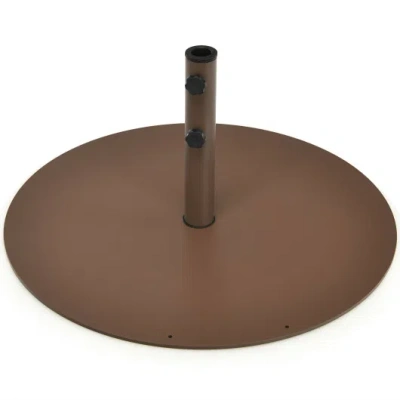 Costway 29.5 Inch Outdoor Steel Umbrella Base Stand For Backyard And Poolside In Purple