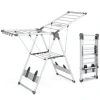 Costway 2-layer Folding Clothes Drying Rack With 5-level Adjustable Height In Multi