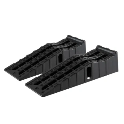 Costway 2-pack 6.4" Car Ramps 22000 Lbs Gvw Capacity Portable Vehicle Service Ramps-black