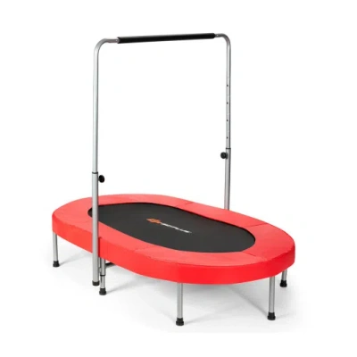 Costway 2-person Foldable Mini Kids Fitness Rebounder Trampoline-red In Multi