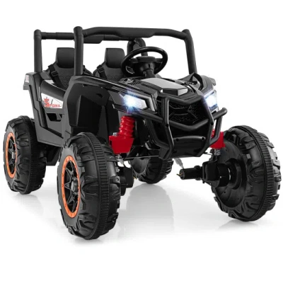 Costway 2-seater Kids Ride On Utv With 2.4g Remote Control For Over 3 Years Old Children-black