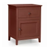 Costway 2-tier Accent Table With Spacious Tabletop-cherry In Brown