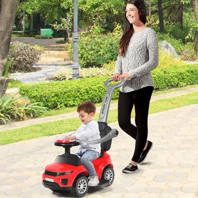 Costway 3 In 1 Ride On Push Car In Black,red