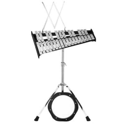 Costway 30 Notes Percussion With Practice Pad Mallets Sticks Stand In Black