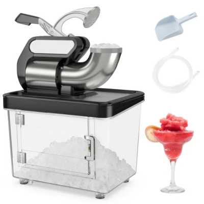 Costway 300w Commercial Ice Crusher With Dual Blades And Safety Switch-black In White