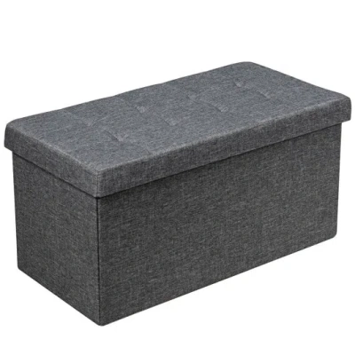 Costway 31.5 Inch Fabric Foldable Storage With Removable Storage Bin-dark Gray