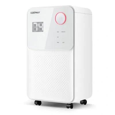 Costway 32 Pints 2000 Sq. Ft Dehumidifier For Home & Basements W/3-color Digital Display In White