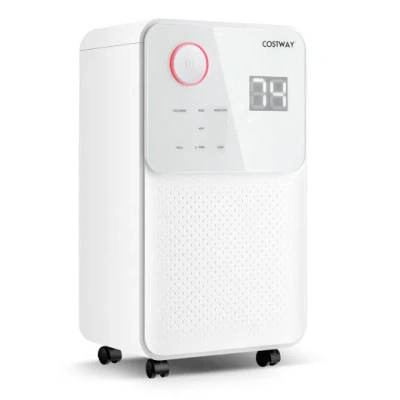 Costway 32 Pints 2000 Sq. Ft Dehumidifier For Home And Basements With 3-color Digital Display-white