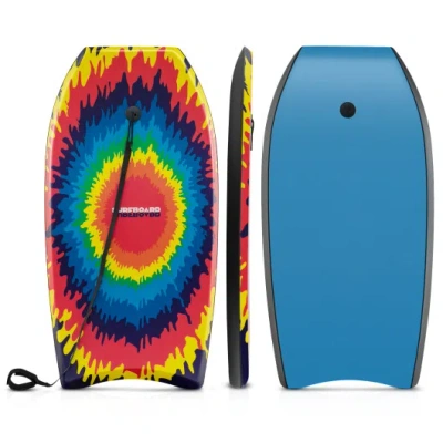 Costway 33/37/41 Inches Lightweight Body Board Boogie Board With Eps Core Xpe Deck Hdpe Bottom Multicolor3-s In Blue