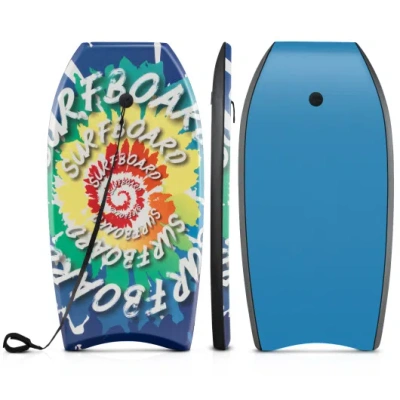 Costway 33/37/41 Inches Lightweight Body Board Boogie Board With Eps Core Xpe Deck Hdpe Bottom Multicolor4-s In Blue