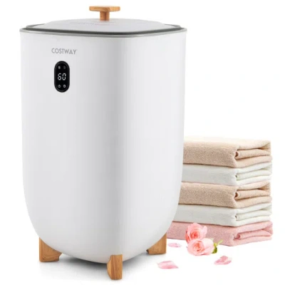 Costway 35l Large Home Towel Warmer Bucket With Auto Shut-off Function-white
