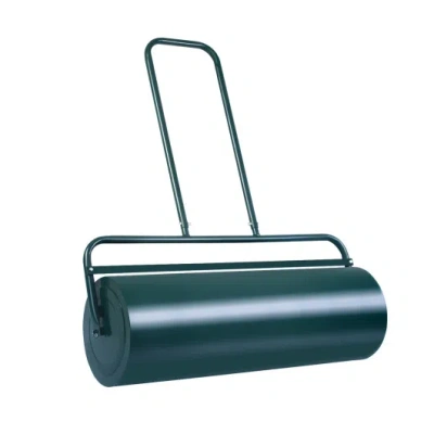 Costway 36 X 12 Inches Tow Lawn Roller Water Filled Metal Push Roller In Blue