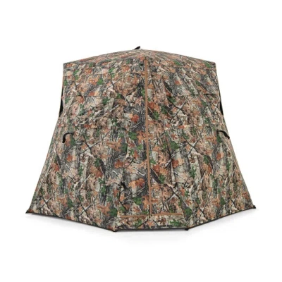 Costway 360° One Way See Through Ground Hunting Blind For Deer And Turkey Hunting In Multi