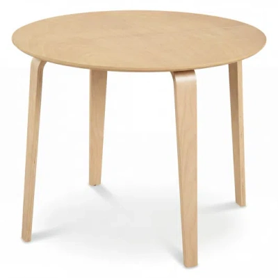 Costway 37.5" Round Dining Table With Rubber Wood Legs For Small Space-natural In Brown