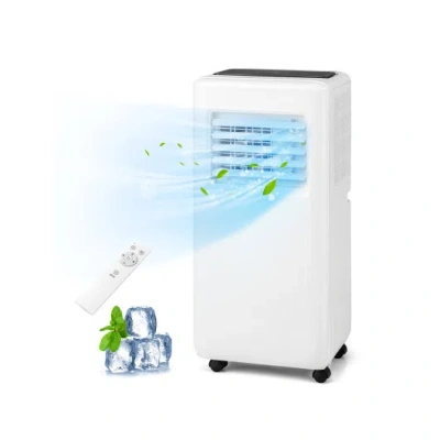 Costway 3-in-1 8000 Btu Portable Air Conditioner With Remote Control-white