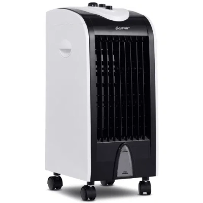 Costway 3-in-1 Portable Evaporative Air Cooler With Filter Knob For Indoor In Gray