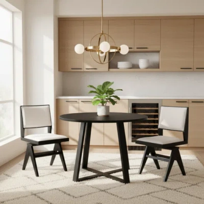 Costway 3-piece Mid-century Dining Set With 36" Round Pedestal Table And 2 Swivel Sherpa Upholstered Chairs In Multi