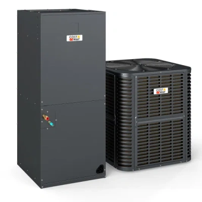 Costway 4 To 5 Ton 17-17.5 Seer2 Ultra-low Temperature​ Heat Pump System (operates Down To -4°f) In Gray