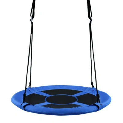 Costway 40 Inch Flying Saucer Tree Swing Indoor Outdoor Play Set-blue