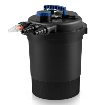 Costway 4000 Gallons Pond Pressure Bio Filter With 13w Uv Light In Black