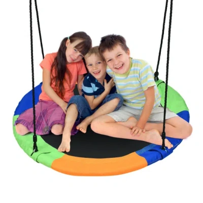 Costway 40-inch Flying Saucer Tree Swing Outdoor Play Set With Easy Installation Process For Kids In Multi