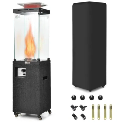 Costway 41, 000 Btu Propane Patio Heater With Metal Hood-black