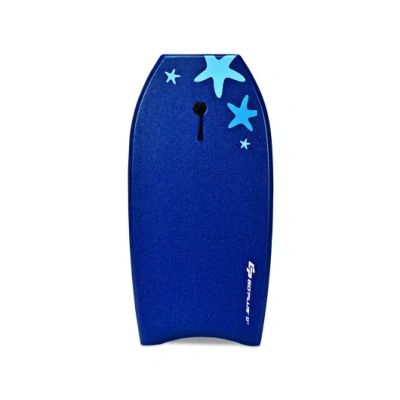Costway 41 Inch Lightweight Super Portable Surfing Bodyboard-l In Blue