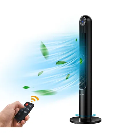 Costway 42'' Smart Display Panel 12h Timer Tower Fan With Remote In Black