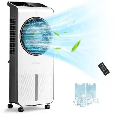 Costway 423.5 Cfm Indoor Portable Evaporative Cooler In White