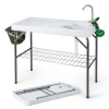 Costway 42.5'' Rectangular Folding Table In White