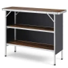 Costway 43.5'' Rectangular Bar Top Riser In Coffee