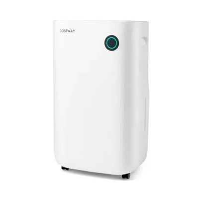 Costway 4500 Sq. Ft Dehumidifier With 5 Modes And 3-color Indicator Light-white